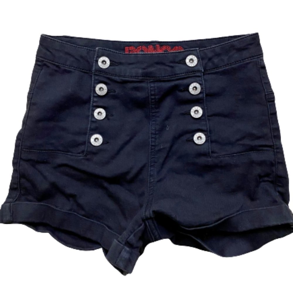 BONGO BLACK FRONT BUTTON SHORTS SIZE 3